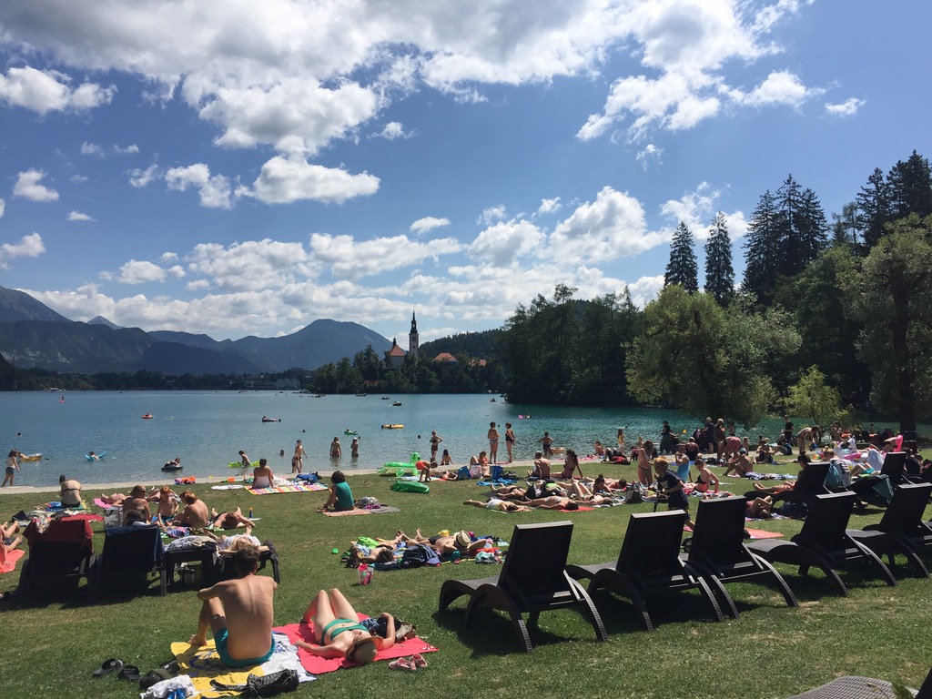 strand voor camping Bled