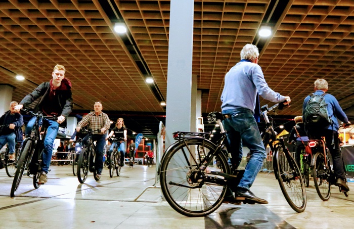 fietsparcours op de fietsbeurs