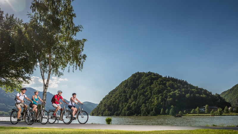 Donau fietspad bij de Schlögener Schlinge