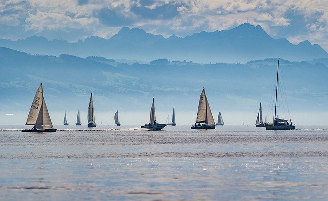 zeilboten op de Bodensee