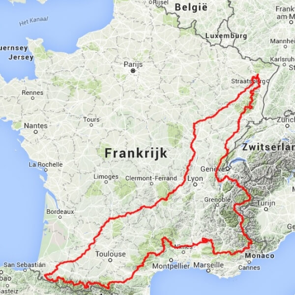 route 100 cols tocht