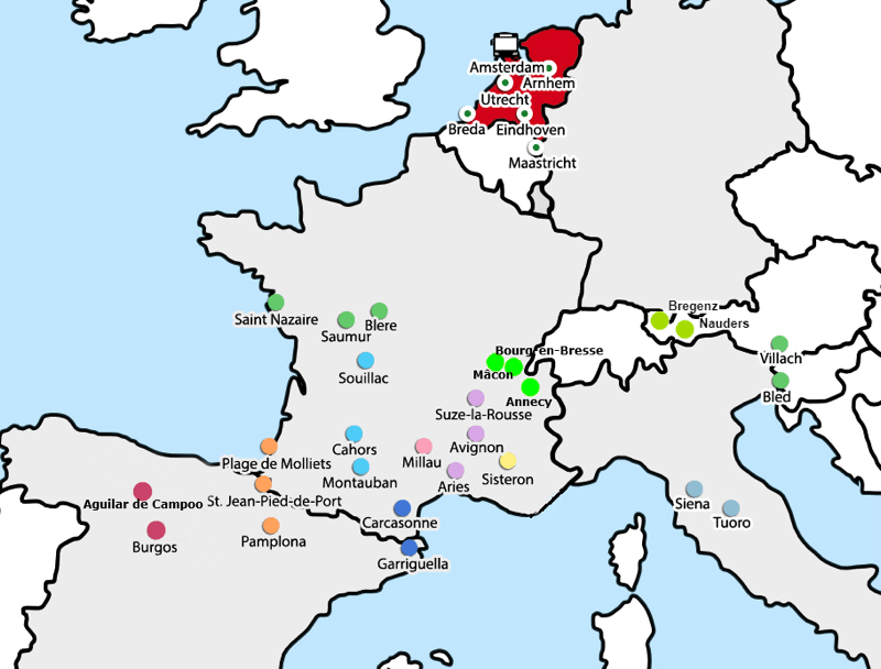 fietsbussen kaart europa