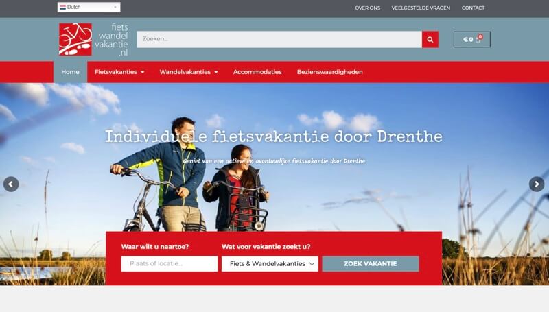 website over fietsen in Drenthe