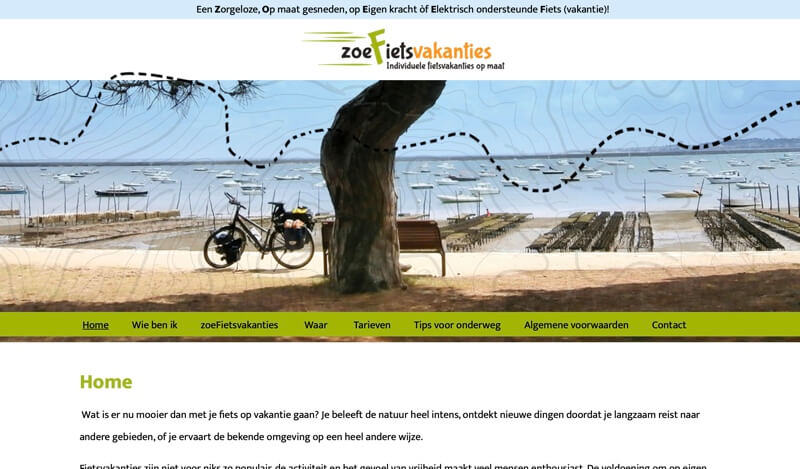 website van zoefietsvakanties