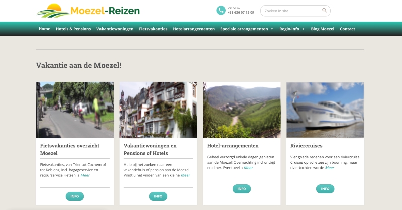 moezel-reizen.nl website