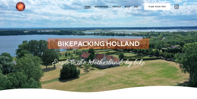 Bikepacking Holland website