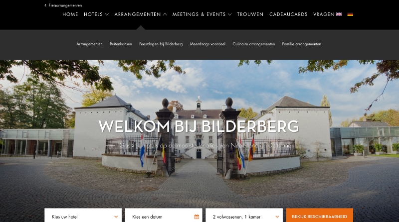 Bilderberg Hotels website