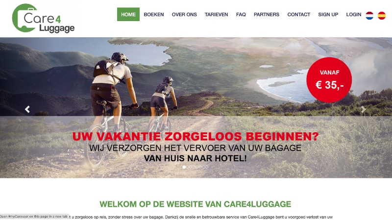 website Fietstransport Care4luggage