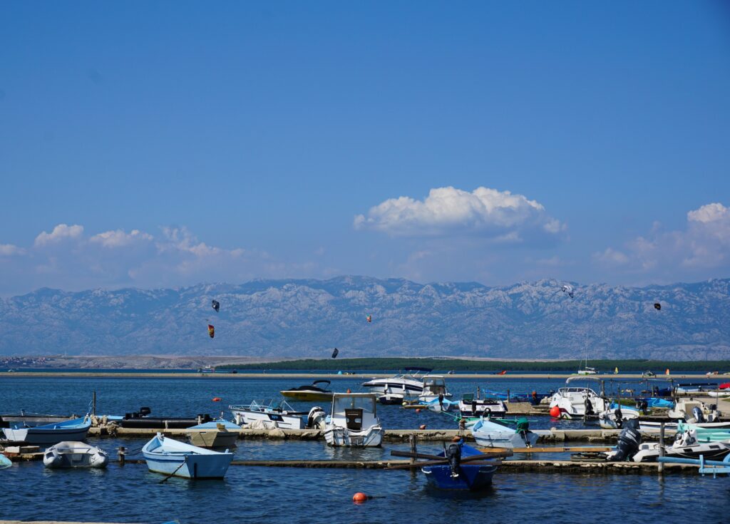 Haven bij het Kroatische eiland Nin