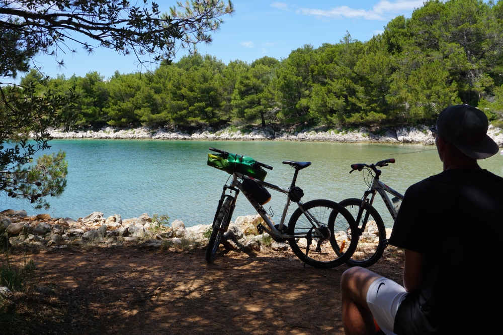 Mountainbiken op het Kroatische eiland Ugljan