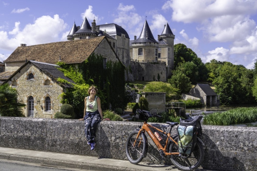 La_Velideale_fietser_bij_Château_de_Verteuil