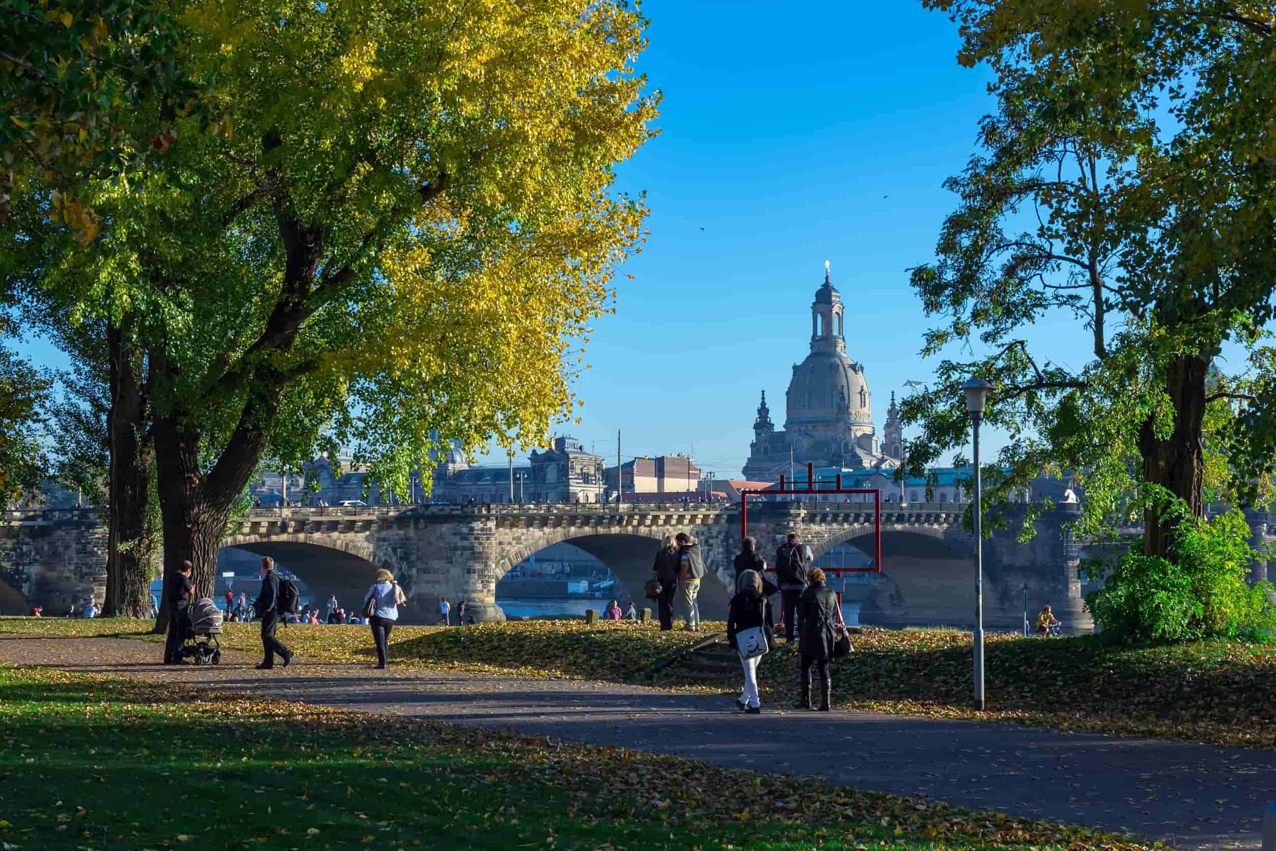 Dresden op de Elbe Radweg