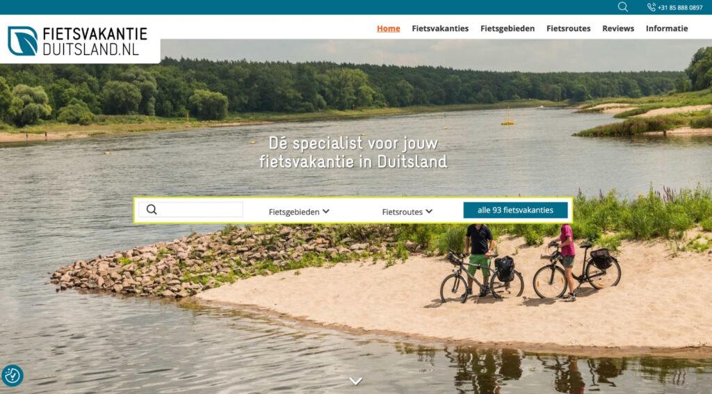 Fietsvakantie-Duitsland website