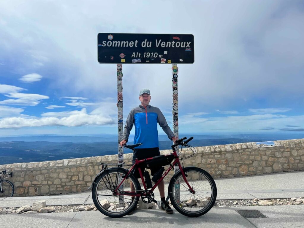 Reinoud bij de Mt Ventoux